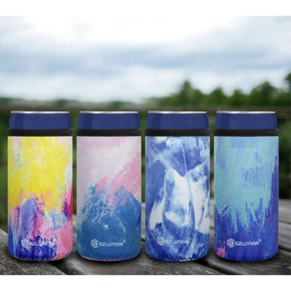 CASE STAR 12 Ounce Slim Can Sleeves Life Art Insulators Slim Can Skinny...